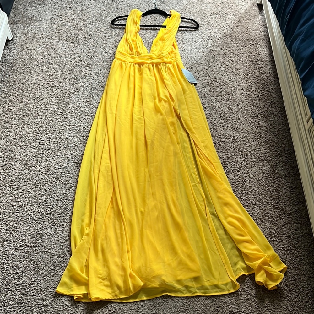 Love  X Dress at Nordstrom Yellow Maxi Gown